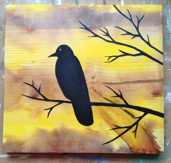 Crow at some stage of an Autumn day by Alex Mendez
